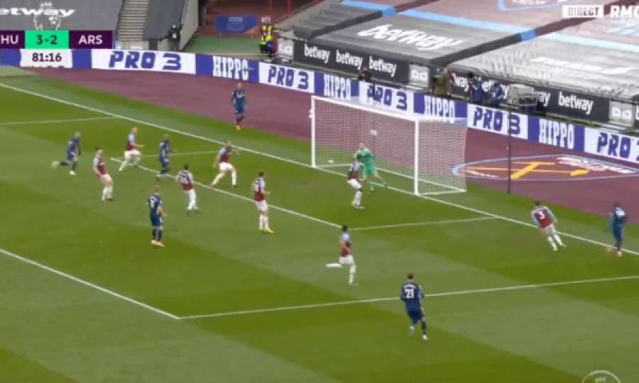 Arsenali e barazon rezultatin kundër West Hamit, me gol fantastik nga Lacazette