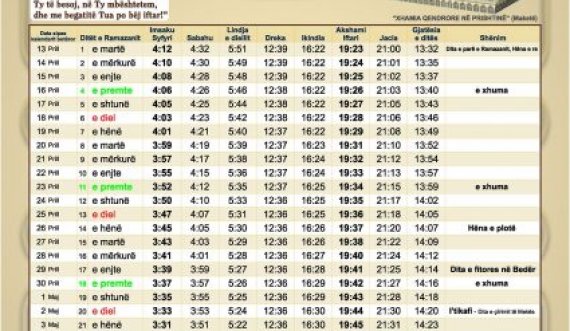 Publikohet vaktia e muajit të Ramazanit