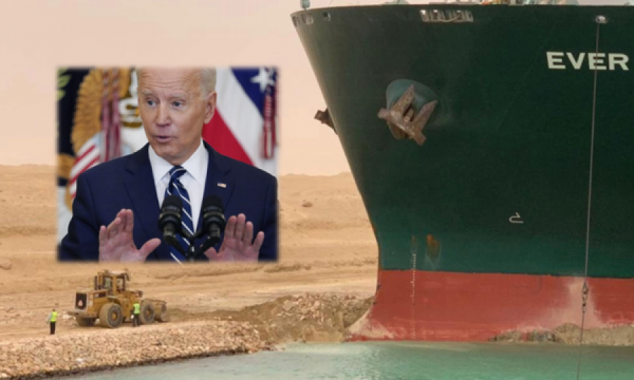 Bideni ofron ndihmë për zhbllokimin e anijes së ngecur në Kanalin e Suezit