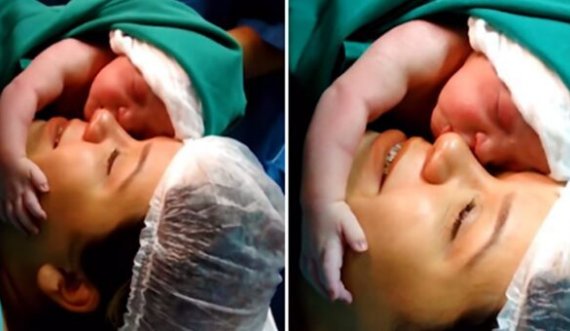  Disa sekonda pas lindjes, foshnja nuk i hiqet nënës nga përqafimi 