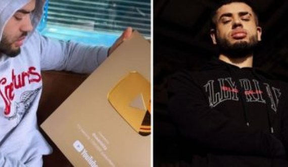 Noizy arrin 1 milion ndjekës dhe merr çmim nga “Youtube”