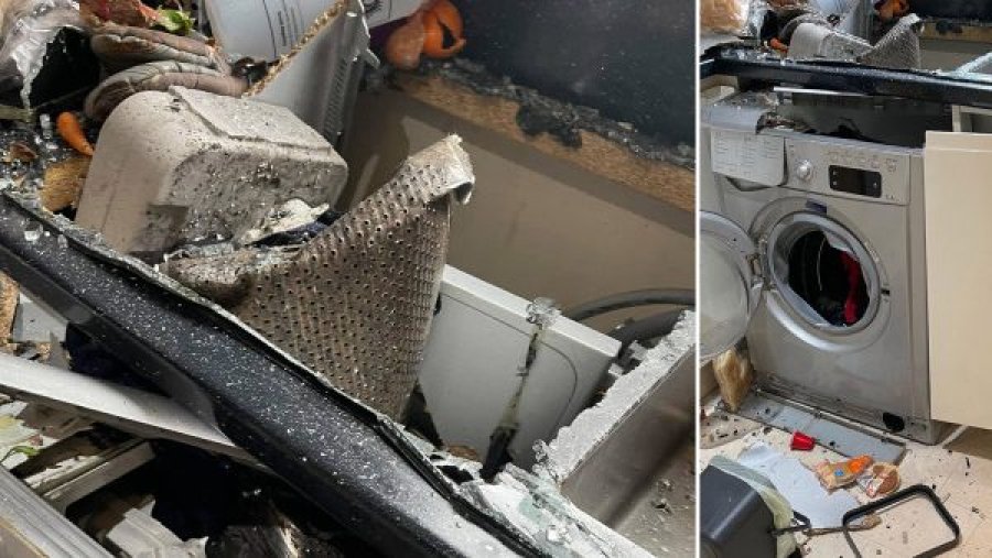  Lavatriçja shpërthen në mes të punës dhe shkatërron kuzhinën 