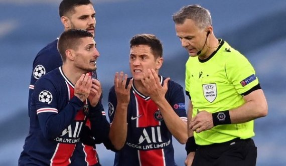 “F*ck you” – Lojtarët e PSG-së ankohen se gjyqtari holandez i shau