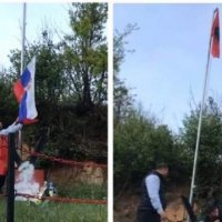 Largohet flamuri serb e rikthehet flamuri kombëtar tek përmendorja e dëshmorit shqiptar në Bujanoc