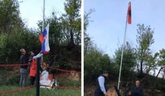 Largohet flamuri serb e rikthehet flamuri kombëtar tek përmendorja e dëshmorit shqiptar në Bujanoc