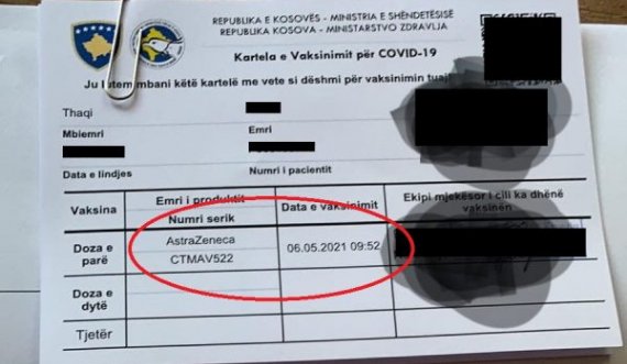 Gazetarja thotë se babait të saj ia dhanë vaksinën AstraZeneca në vend të Pfizer, sqarohet Ministria e Shëndetësisë