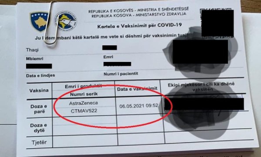 Gazetarja thotë se babait të saj ia dhanë vaksinën AstraZeneca në vend të Pfizer, sqarohet Ministria e Shëndetësisë