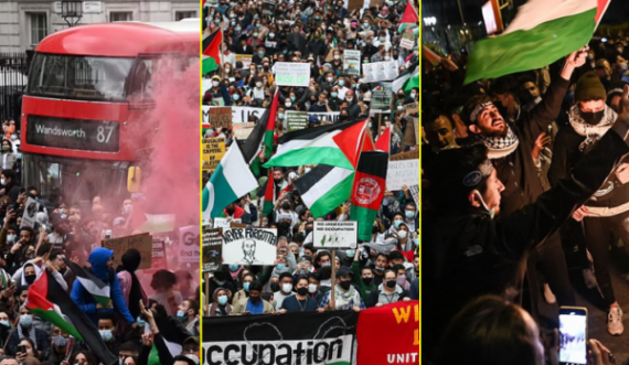 Protesta në përkrahje të palestinezëve mbahen në Londër, Berlin, Madrid…