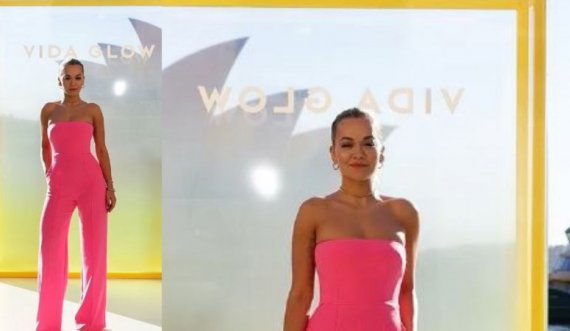 E veshur me ngjyrë rozë, Rita Ora shkëlqen në eventin e ‘Vida Glow’ në Sidnei