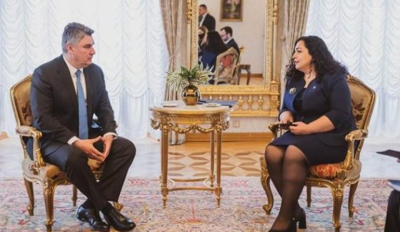 Presidentja Osmani takohet me Presidentin kroat, merr mbështetje për liberalizimin e vizave 