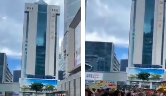 Një nga ndërtesat më të larta në Kinë nis të lëkundet papritur