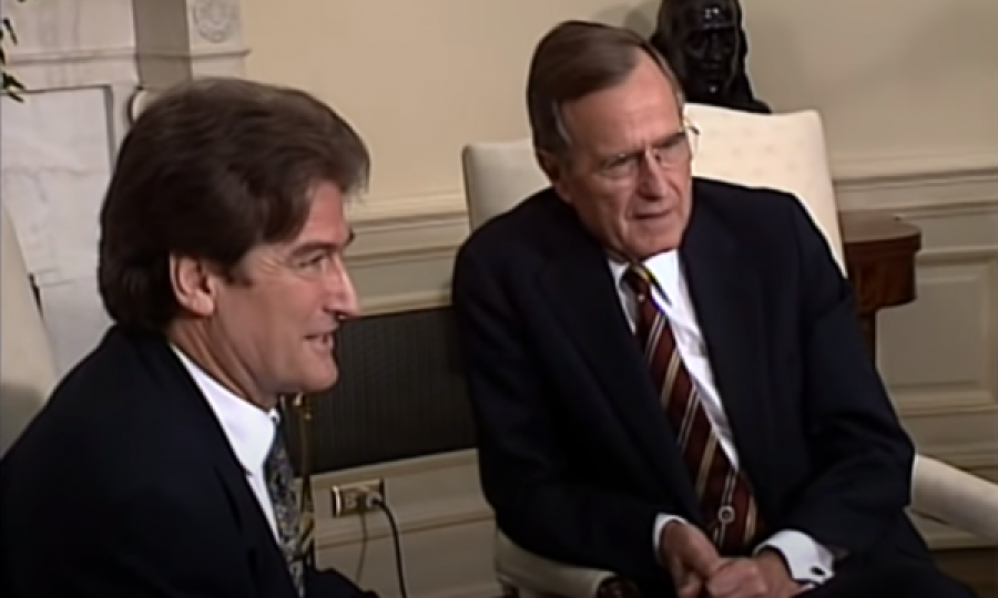 Kur Sali Berisha pritej në Shtëpinë e Bardhë nga George H.W. Bush