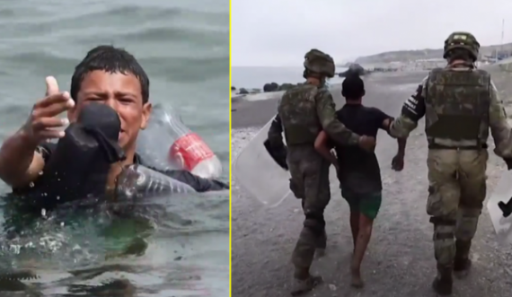  Ushtarët s’e ndihmojnë djalin me shishe në ujë, e kapin kur del në breg 