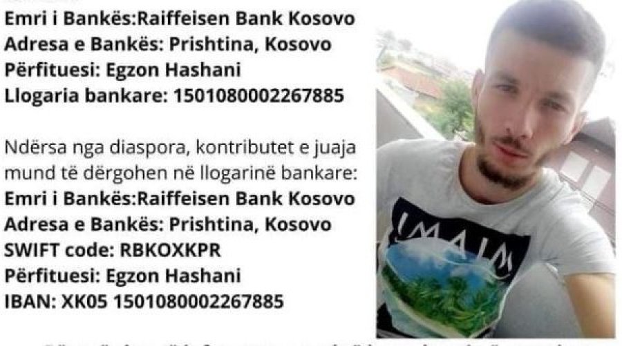 Kërkohet ndihmë për shërimin e 27 vjeçarit nga Lipjani: Egzon Zeqiri 