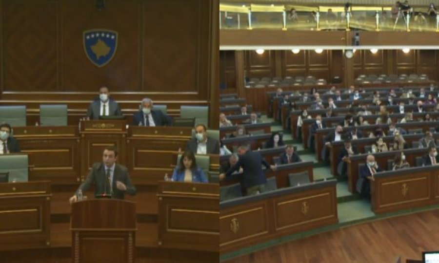  Albin Kurti i quan të paaftë deputetët opozitarë, ata i reagojnë nga ulëset 