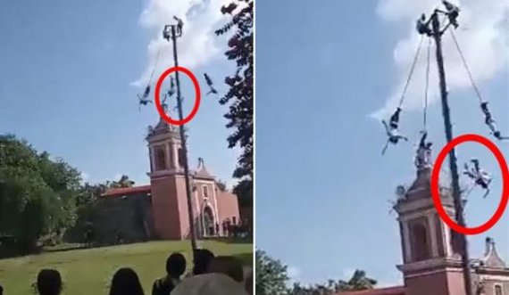 Po performonte në 24 metra lartësi, litari i akrobatit këputet dhe 23-vjeçari rrëzohet