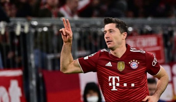 Lewandowski shënon arritje të madhe në Ligën e Kampionëve, me het-trikun ndaj Benficas