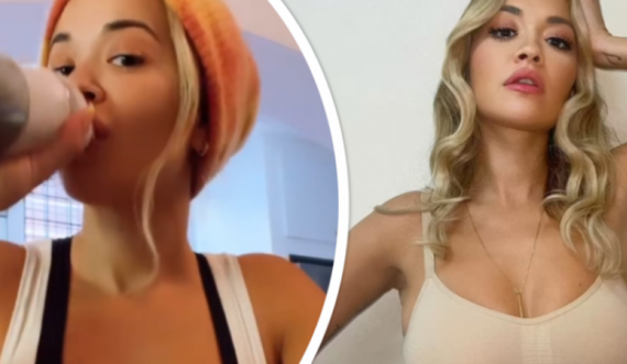 Rita Ora shfaqet duke pirë një ‘proteinë shake’ pas disa ushtrimeve intensive