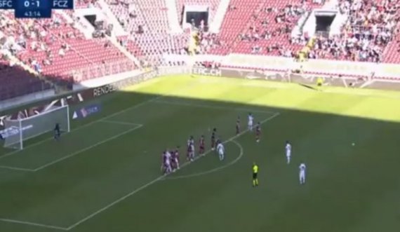 Kryeziu shënon gol fantastik nga gjuajtja e lirë