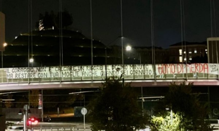 Tifozët e Milanit me baner fyes ndaj Calhanoglut