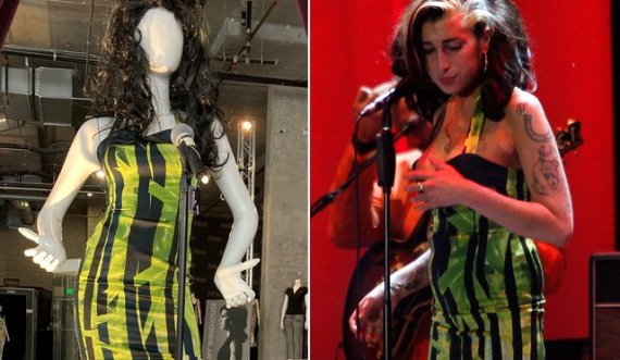 Fustani që këngëtarja Amy Winehouse veshi në koncertin e saj të fundit shitet me një çmim marramendës