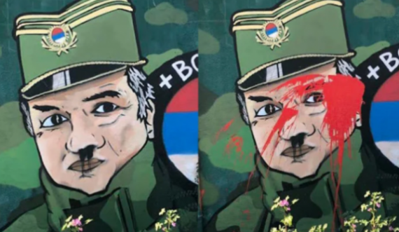 “Nuk mund t’i shpëtosh të gjitha”, Dy murale të Mlladiqit shkatërrohen në Beograd