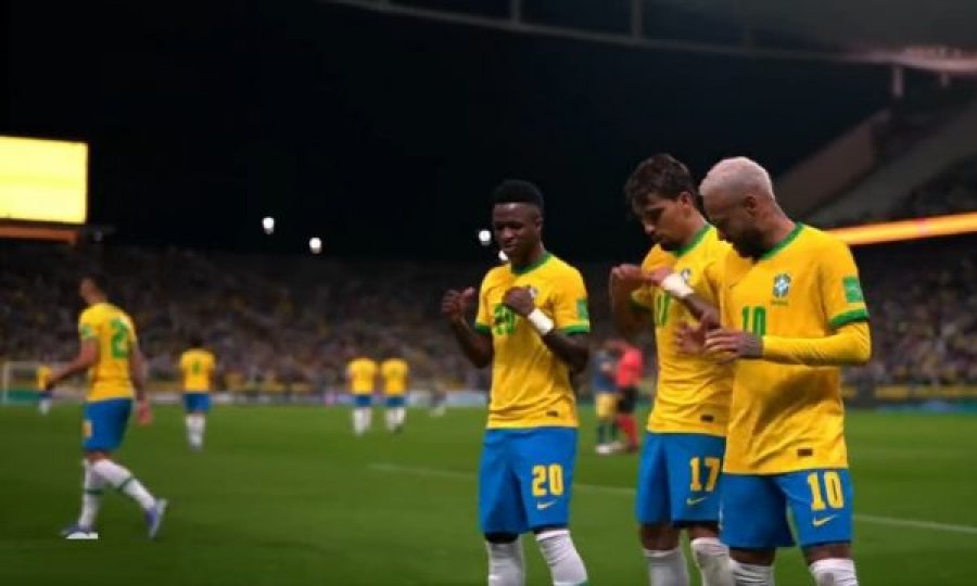 Kërcimi i brazilianëve pas golit të Paquetas