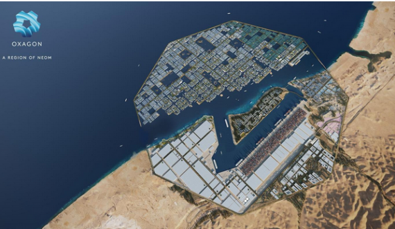Arabia Saudite po ndërton qytetin me tetë cepa që pluskon në ujë