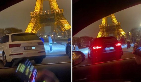 Dy kosovarë i befasojnë mërgimtarët në Paris, paraqiten me vetura me tabela të Kosovës atje