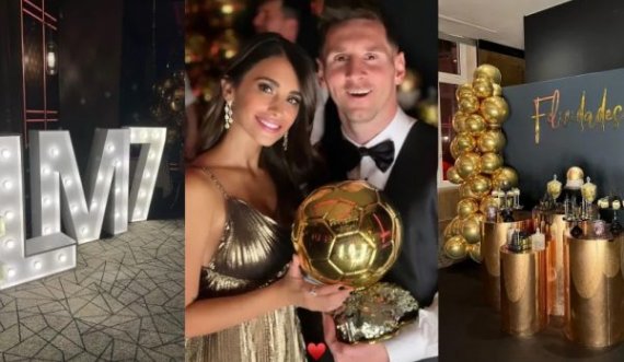 Kështu e festoi Messi Topin e shtatë të Artë