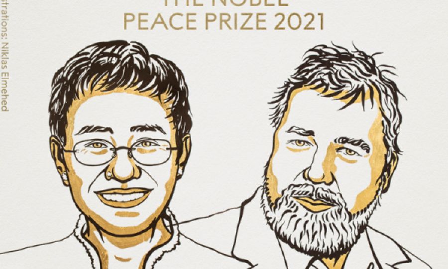 Çmimi Nobel për Paqe u jepet dy gazetarëve