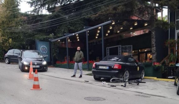 Aksident trafiku në Prishtinë, lëndohet drejtuesi i biçikletës