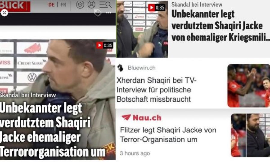  Shqiptarët e Zvicrës i reagojnë gazetës zvicerane për rastin e Shaqirit 