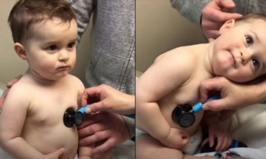 Momente qesharake kur foshnjat takojnë për herë të parë mjekun