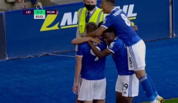 Çmenduri në ndeshjen Leicester-Man Utd, shënohen dy gola brenda një minuti