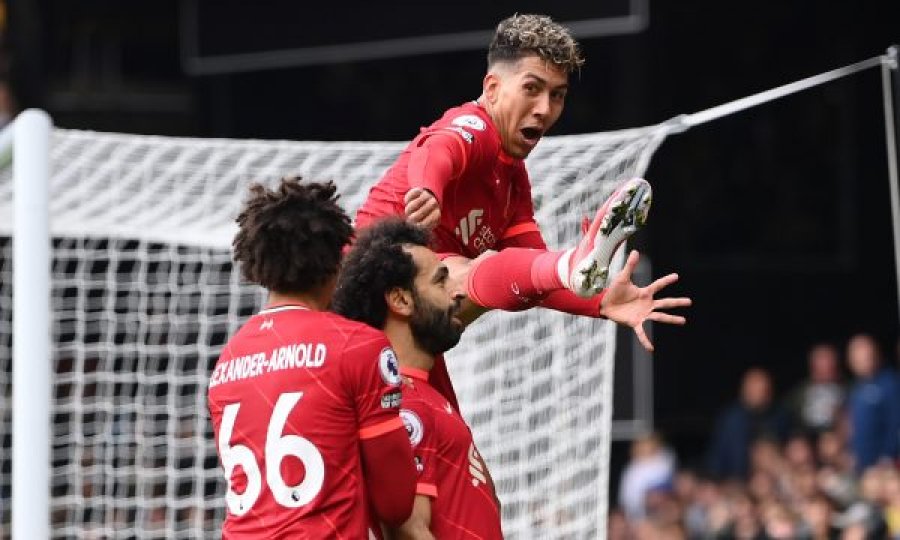 Liverpooli i frikshëm, shkëlqen treshja Mane-Firmino-Salah