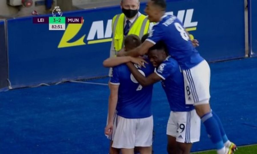 Çmenduri në ndeshjen Leicester-Man Utd, shënohen dy gola brenda një minuti