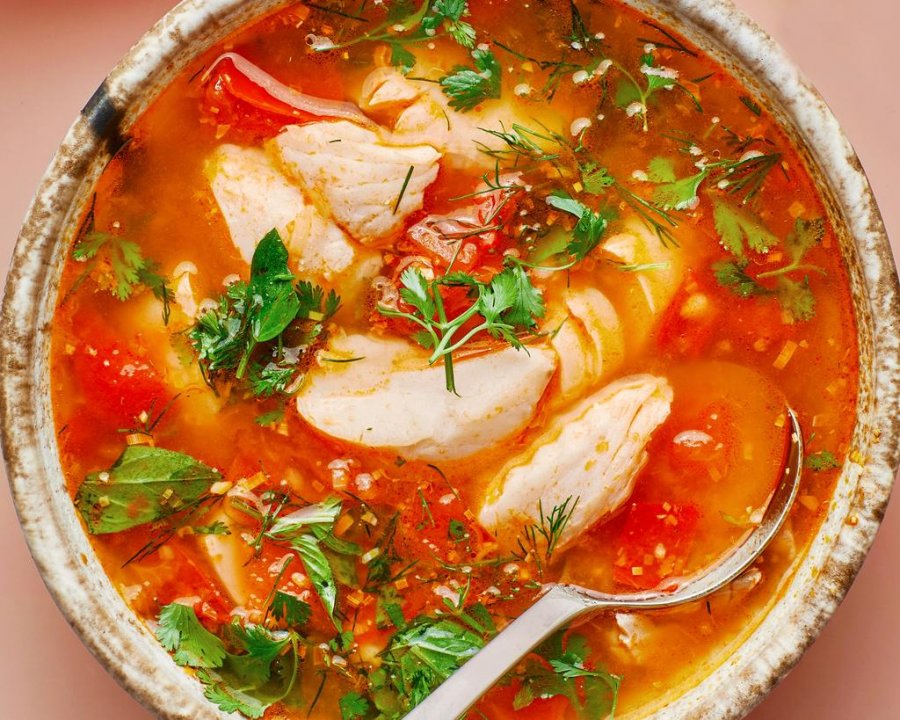 Receta e Pepës:Supë peshku me perime