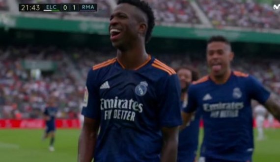 Real Madridi kalon në epërsi ndaj Elches, shënon Vinicius