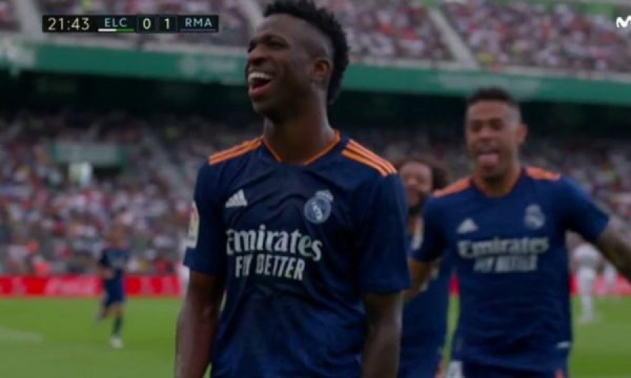 Real Madridi kalon në epërsi ndaj Elches, shënon Vinicius