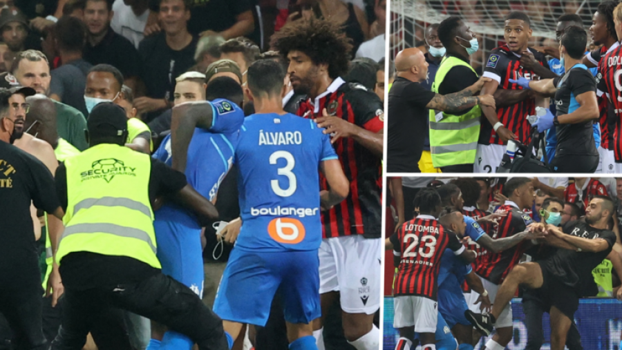 Federata Franceze shqipton shumë dënime pas përleshjeve në ndeshjen mes Nice dhe Marseille në Ligue 1