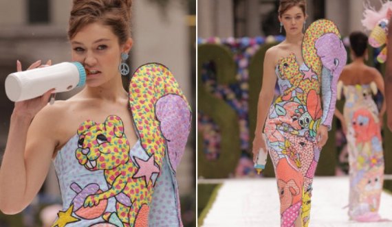 Gigi Hadid surprizon në sfilatën e Moschino, shfaqet me biberon 