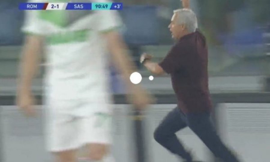 Roma fiton në sekondat e fundit, ky është festimi i “çmendur” i Mourinhos