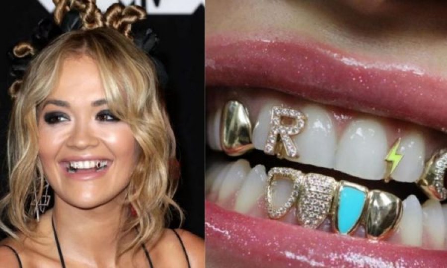 Rita Ora mbulon dhëmbët me ari dhe gurë të çmuar për “MTV VMA”