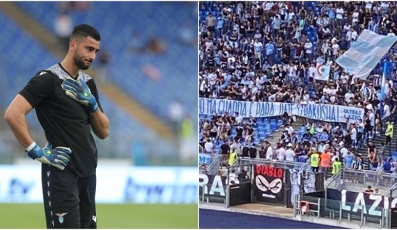Strakosha shpërthen në lot pasi tifozët e Lazios shpalosën një pankartë fantastike në mbështetje të tij
