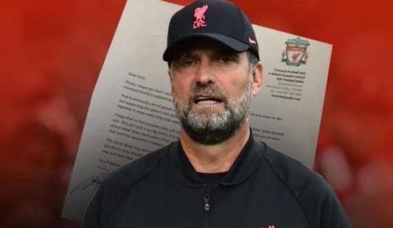  Gjesti i madh i Jurgen Klopp, i shkruajti letër motivuese tifozit të Liverpoolit me kancer 