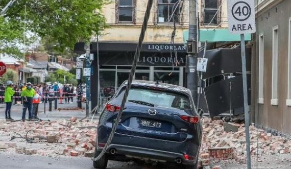 Ndërtesa të rrëzuara, pamje nga tërmeti i sotëm në Australi