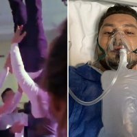 Momenti kur dhëndri thyen shpinën pasi shokët nuk arritën ta presin