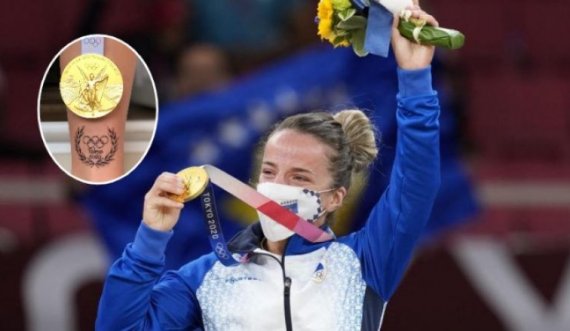 Distria Krasniqi përjetëson në trup suksesin në ‘Tokio 2020’, bën tatuazhin e veçantë pasi fitoi medaljen e artë