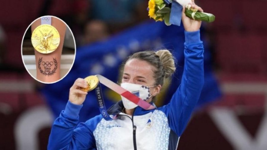 Distria Krasniqi përjetëson në trup suksesin në ‘Tokio 2020’, bën tatuazhin e veçantë pasi fitoi medaljen e artë